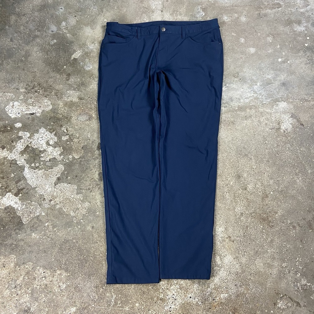 Lululemon ABC Pants Men's Size 38 Navy Blue Slim Fit Outdoor Golf Wear Casual